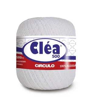 8001 CLEA 500 пряжа (100% мерс.бавовна, 76гр. 500м. ), білий