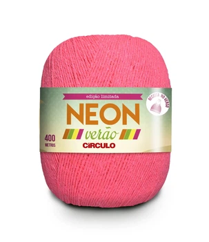 6372 NEON VERAO пряжа (50% бавовна, 50% поліестер, 150гр. 400м. ), рожевий
