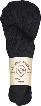 8990 BRAZILIAN MERINO SWEET пряжа (100% меринос .100г .300 м ), чорний