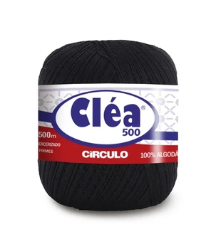 8990 CLEA 500 пряжа (100% мерс.бавовна, 76гр. 500м. ), чорний