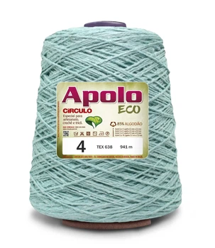 5276 APOLO ECO 4 пряжа (85% бавовна, 15% волокна, 600гр, 940м 1шт), блакитний