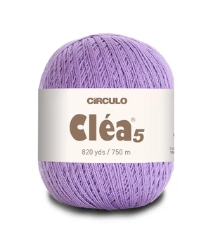 6399 CLEA 5 пряжа(100% мерс.бавовна, 151гр. 750м. ), фіолетовий/бузковий