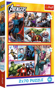 Пазлы Trefl Marvel The Avengers Стать героем 2х70 элементов (5900511344394)