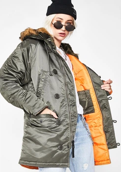 Парка (Аляска) Alpha Industries N-3B Women WJN44502C1 Серый L