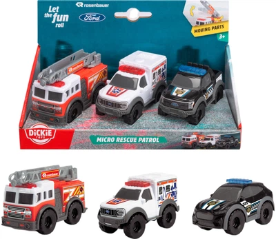 Ігровий набір Dickie Toys Швидке реагування. Мікро 3 машини 9 см (3712031)