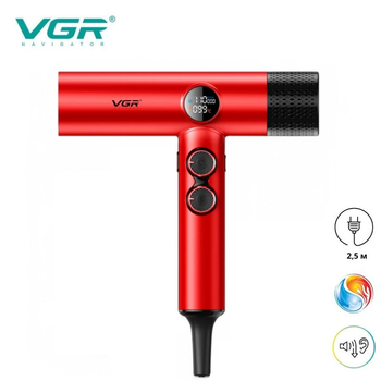 Фен для волос VGR V-401 red профессиональный 1900W