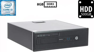Компьютер Hewlett Packard EliteDesk 800 G1 SFF Intel Core i3-4130 3.40GHz 8GB DDR3 HDD 500GB Intel HD Graphics 4400 (PCH800G1R8H500A) Б/У