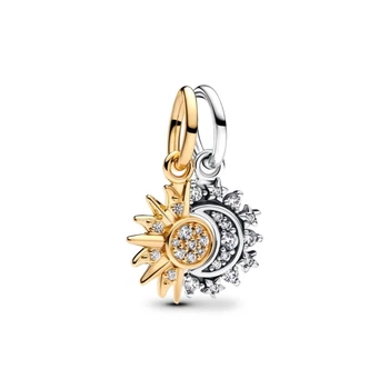 Серебряная бусина Pandora Солнце и луна разъемная 763585C01