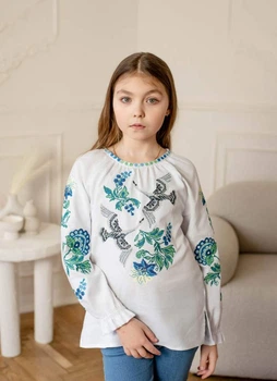 Вишиванка на дівчинку Vyshyvanka 134 "Лебеді", арт.4374