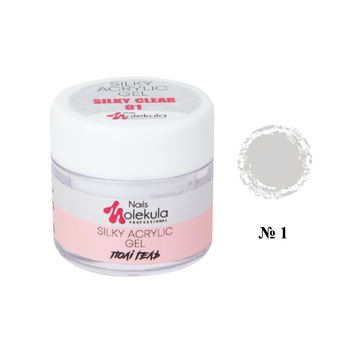 Акрил-гель Nails Molekula Silky Acryli, 15 мл № 01Silky Clear