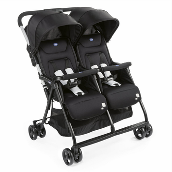 Wózek spacerowy podwójny dla bliźniaków Chicco OHlala Twin Black Night Czarny (8058664125456)