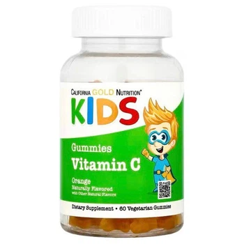 Витамин C для детей без желатина California Gold Nutrition апельсин 60 мг 60 жевательных мармеладок
