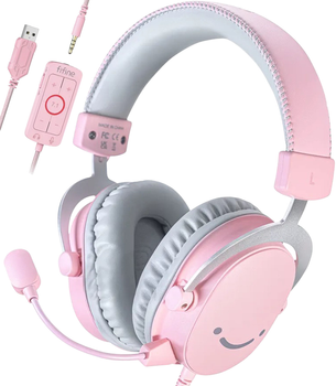 Навушники Fifine H9P AmpliGame RGB 7.1 Pink (4820216973273)
