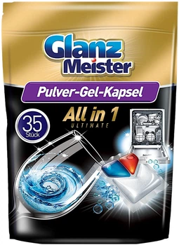 Капсули для миття посуду в посудомийній машині Glanz Meister All in 1 Ultimate 12 г х 35 шт (4260418936230)