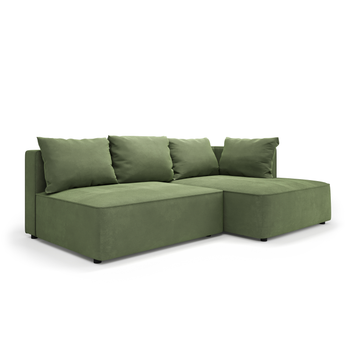 Кутовий диван VIHOME Naomi 3 230х160 см Bonnel к.т. 1 Зелений