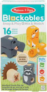 Zestaw drewnianych klocków Melissa & Doug Zwierzątka 16 elementów (681147005464)