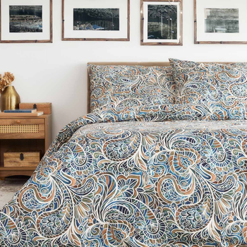 Komplet pościeli Homla Pune King Size mikrofibra w ornamentalne wzory 200 x 220 cm (5904183852607)