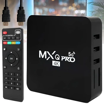 Смарт-ТВ приставка Android TV Box MXQ 4K Pro 5G 4/64 ГБ, Wi-Fi, 4K, пульт в комплекте