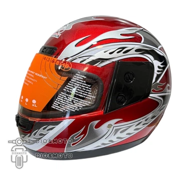 Шолом закритий WLT-106 ЧЕРВОНИЙ MotoTech ( size: S)