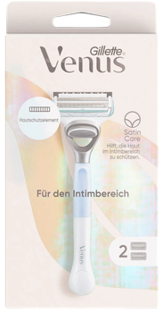 Станок для гоління Gillette Venus Satin Care для догляду за зоною бікіні з 2 змінними касетами