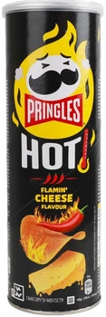 Чипсы Pringles Hot Flamin' Cheese со вкусом сыра и чили, 160 г