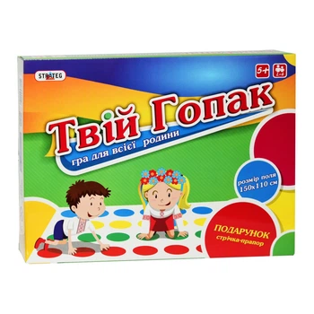 Настільна гра Твістер "Твій гопак" ігрове поле 150 х 110 см, стрічка-прапор 887