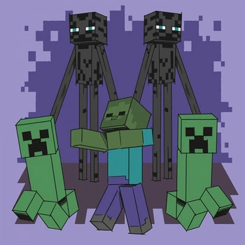 Картина за номерами Santi Minecraft. Ендермени 25х25 см (955476)