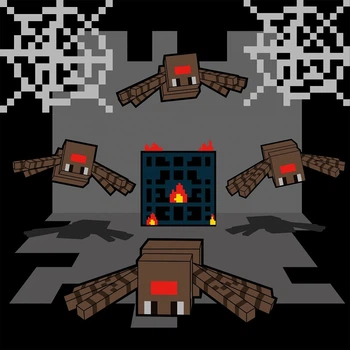 Картина за номерами Santi Minecraft. Печера з павуками 25х25 см (955473)