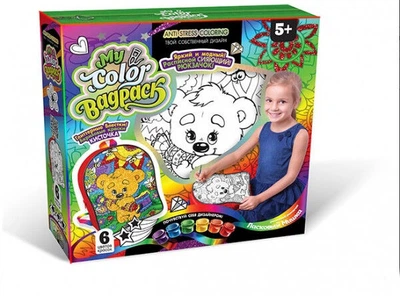 Комплект креативного творчості My Color BagPack Danko Toys CBP-01-04 рюкзак-розмальовка Ведмедик