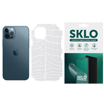 Захисна плівка SKLO Back (тил+грани без углов+лого) Transp. для Apple iPhone 13 (6.1") (Прозорий / Croco)