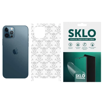 Захисна плівка SKLO Back (тил+грани) Transp. для Apple iPhone 13 (6.1") (Прозорий / Черепи)