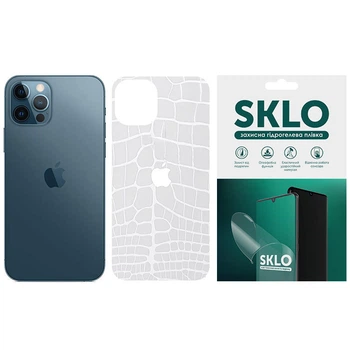 Захисна плівка SKLO Back (тил+лого) Transp. для Apple iPhone 13 (6.1") (Прозорий / Croco)