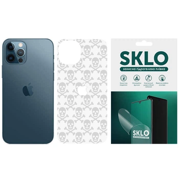Захисна плівка SKLO Back (тил+лого) Transp. для Apple iPhone 13 (6.1") (Прозорий / Черепи)