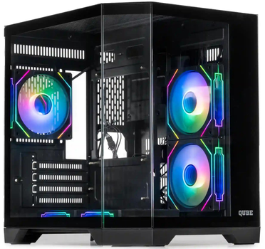 Корпус QUBE Crystal ARGB Black без БЖ (CRYSTAL_GBNU3)