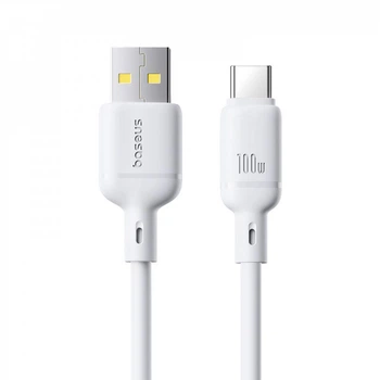 Кабель Baseus Silky Series Fast Charging Type-C 100W (1m) white