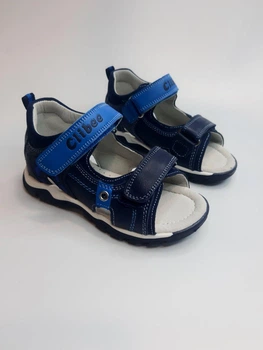 Босоножки для мальчика Clibee 6-1 AB blue синие р.30-17.8 cм