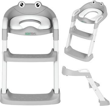 Сидіння для унітазу зі сходинками EcoToys сіре 41х38х55 см (5905817006991)