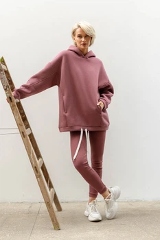 Лосины рубчик XXL-3XL. Розовый