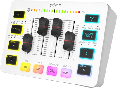 Mikser Fifine Sound Card SC3W White