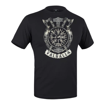 Футболка з малюнком P1G Valhalla Logo Combat Black 3XL (UA281-29891-BK-VLL)