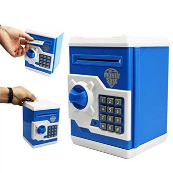 Электронная копилка сейф с кодовым замком Money Safe WF-3002, синяя