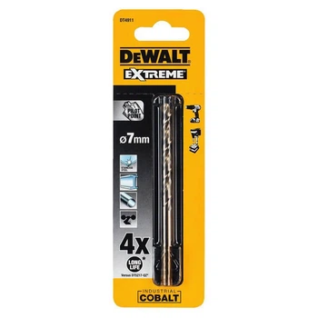 Свердло по металу DeWALT EXTREME INDUSTRIAL COBALT HSS-CO, діаметр 7 мм, загальна довжина 109 мм, робоча довжина 66 мм (DT4911)