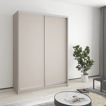 Шафа-купе дводверна MebelStar Стандарт AL 2ДСП 150x60x210 см Кашемір (MBS-2329)