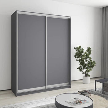 Шафа-купе дводверна MebelStar Стандарт AL 2ДСП 160x45x210 см Антрацит (MBS-2258)