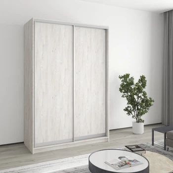 Шкаф-купе двухдверный MebelStar Стандарт AL 2ДСП 140x60x210 см Аляска серый (MBS-2346)