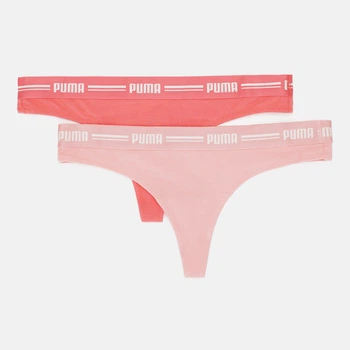 Набор трусиков танга женских хлопковых Puma Women String Pack 90785420 XS 2 шт Coral Combo (8720245800570)