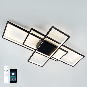 Смарт люстра Esllse SVEN 110W 3S SMART LED черная 5500Лм 900x500x80мм светодиодная с пультом и приложением