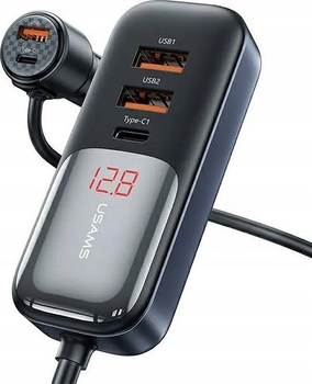 Ładowarka samochodowa Usams C40 3 x  USB + 2 x USB-C 165 W (6958444908397)