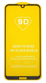Защитное стекло 9D для Huawei Y5 (2019) (AMN-LX9) Full Glue полный клей черное