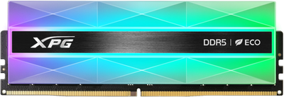 Pamięć RAM ADATA DDR5-6400 16384MB PC5-51200 XPG Lancer Neon RGB Silver (AX5U6400C3216G-CLANRSG)